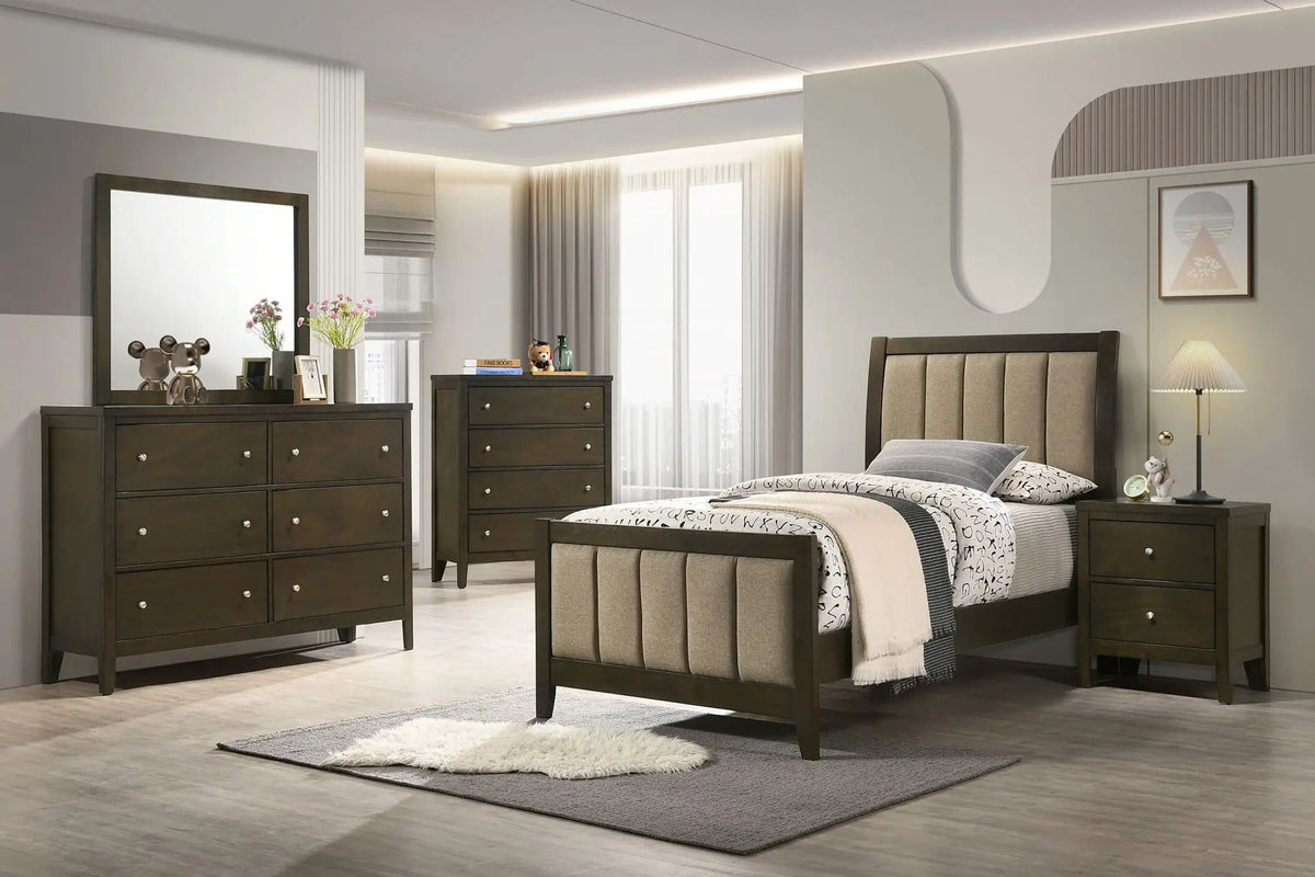 Wilkes 5-piece Twin Bedroom Set Dark Cocoa | 5-Piece Set | Metal | Bedroom