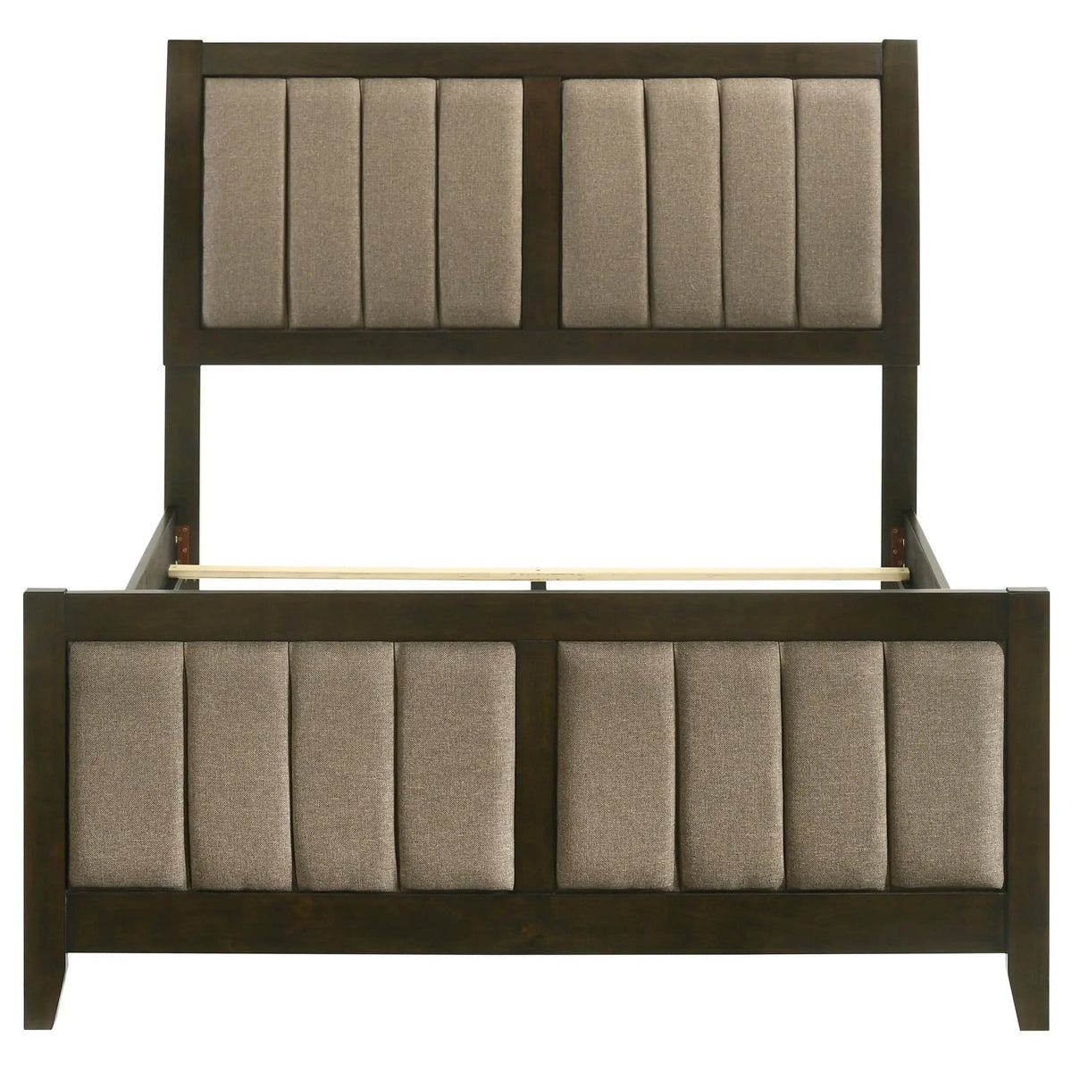 Wilkes 51-inch Upholstered Full Bed Dark Cocoa | 57 x 80 x 50.5 in | Fabric | Bedroom