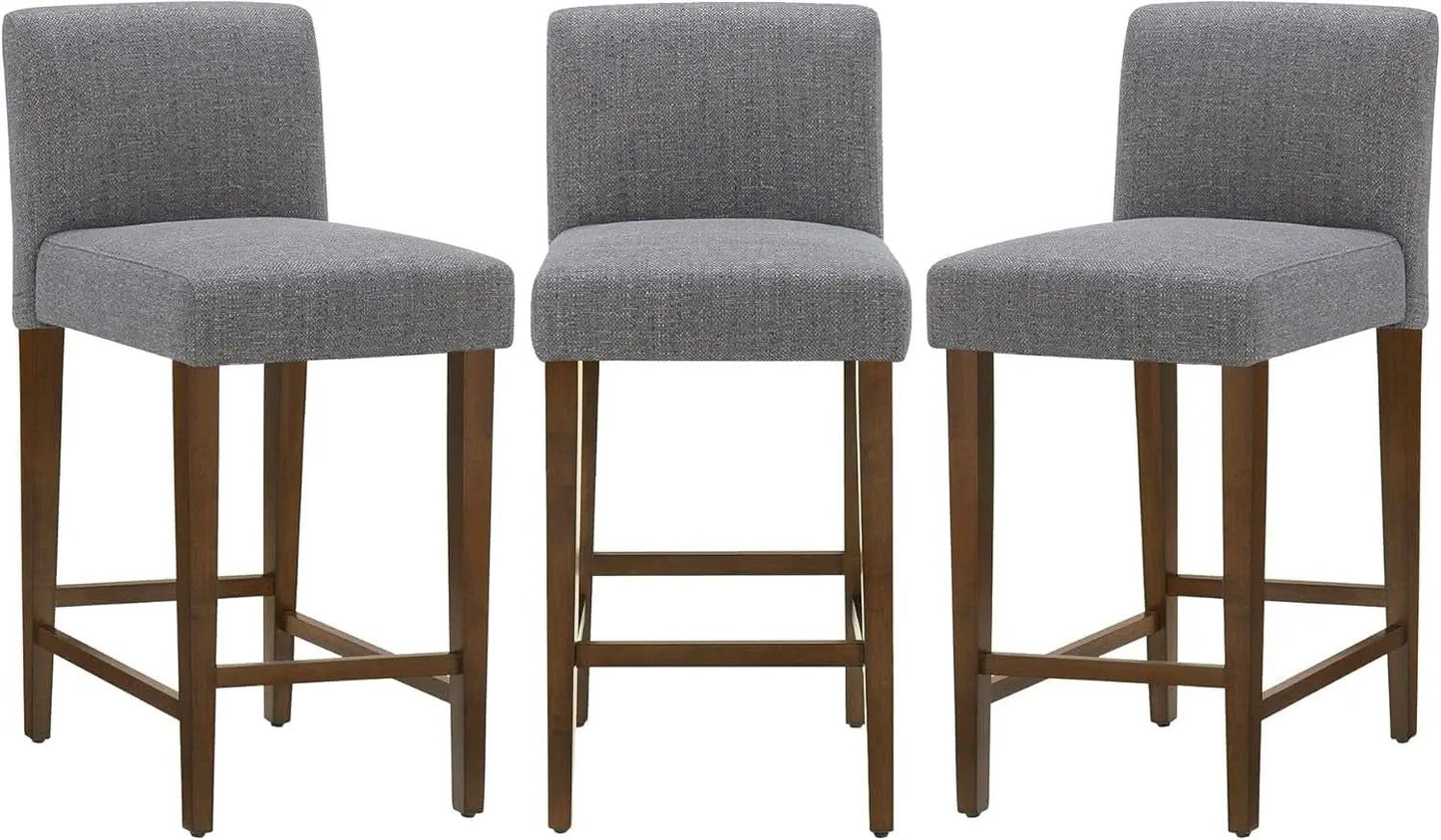 Comfortable Upholstered Bar Stools Set of Three from PriceLows™