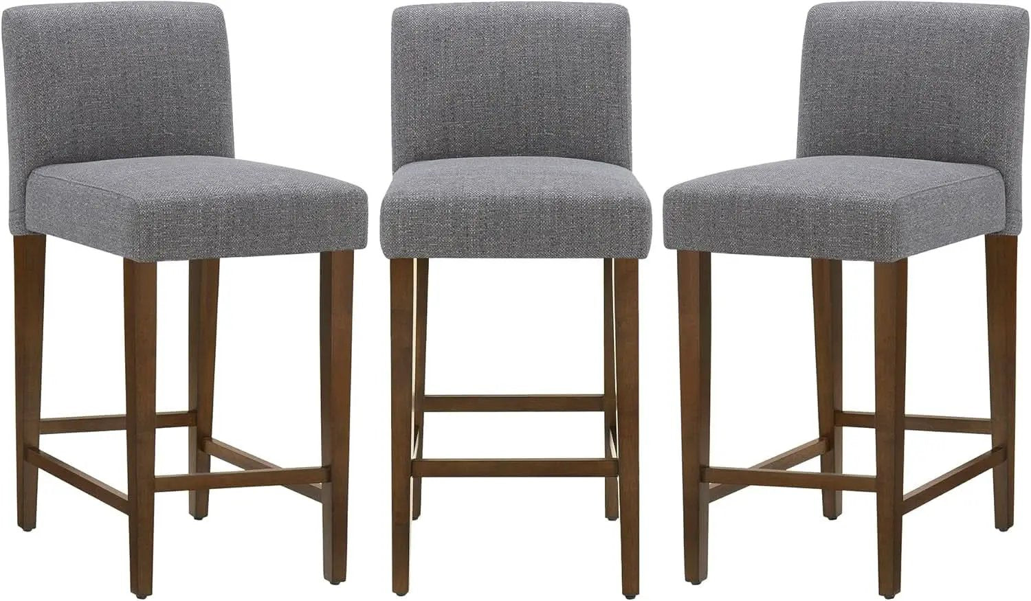 Comfortable Upholstered Bar Stools Set of Three from PriceLows™
