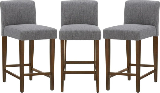 Comfortable Upholstered Bar Stools Set of Three from PriceLows™