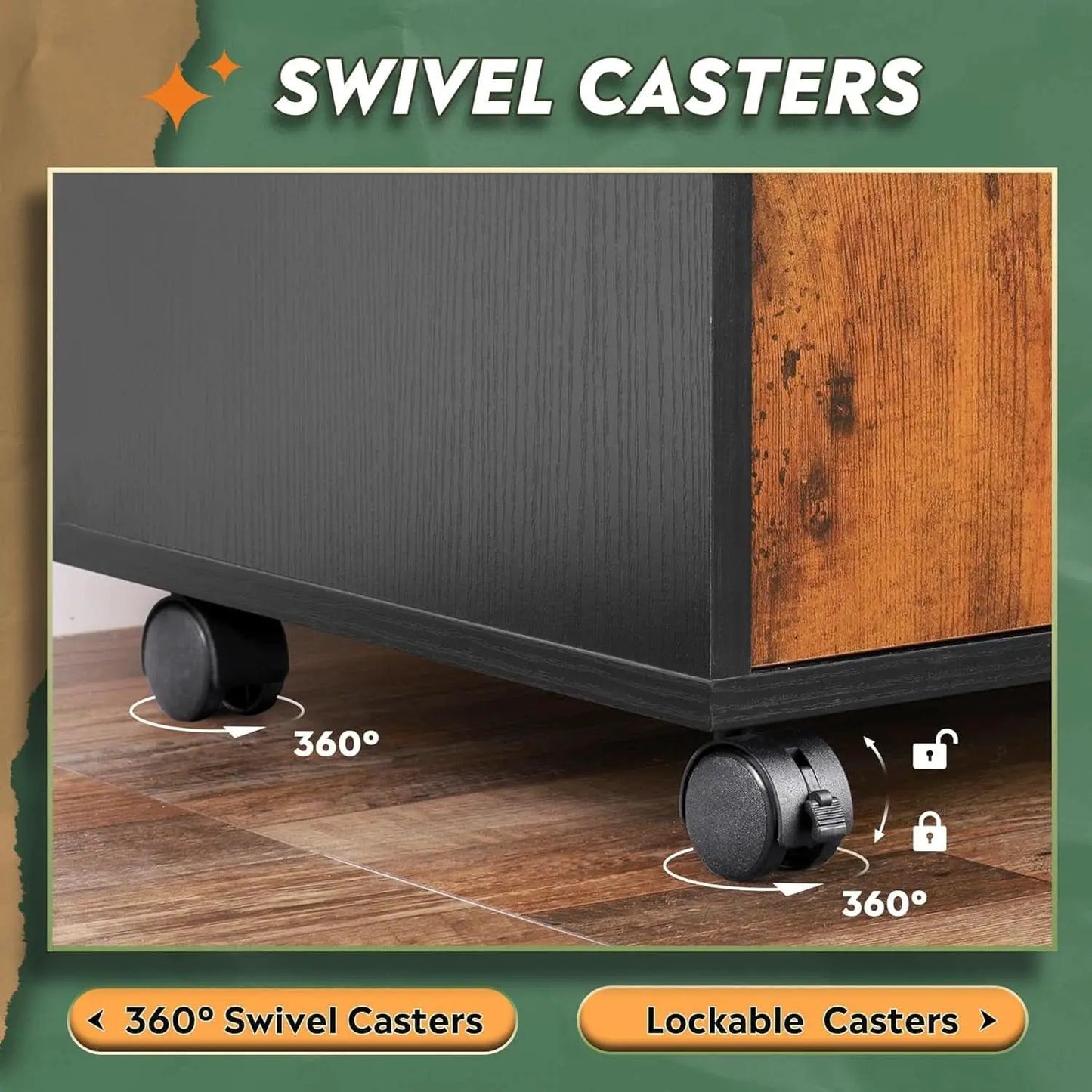 Locking Lateral File Cabinet With Printer Stand System from PriceLows™
