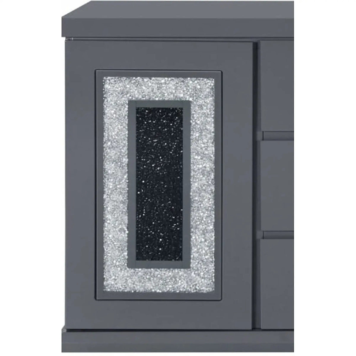 Ariya Buffet With Clear Glass Inlay | 2 Pieces | Glass & Acrylic | Dining Room