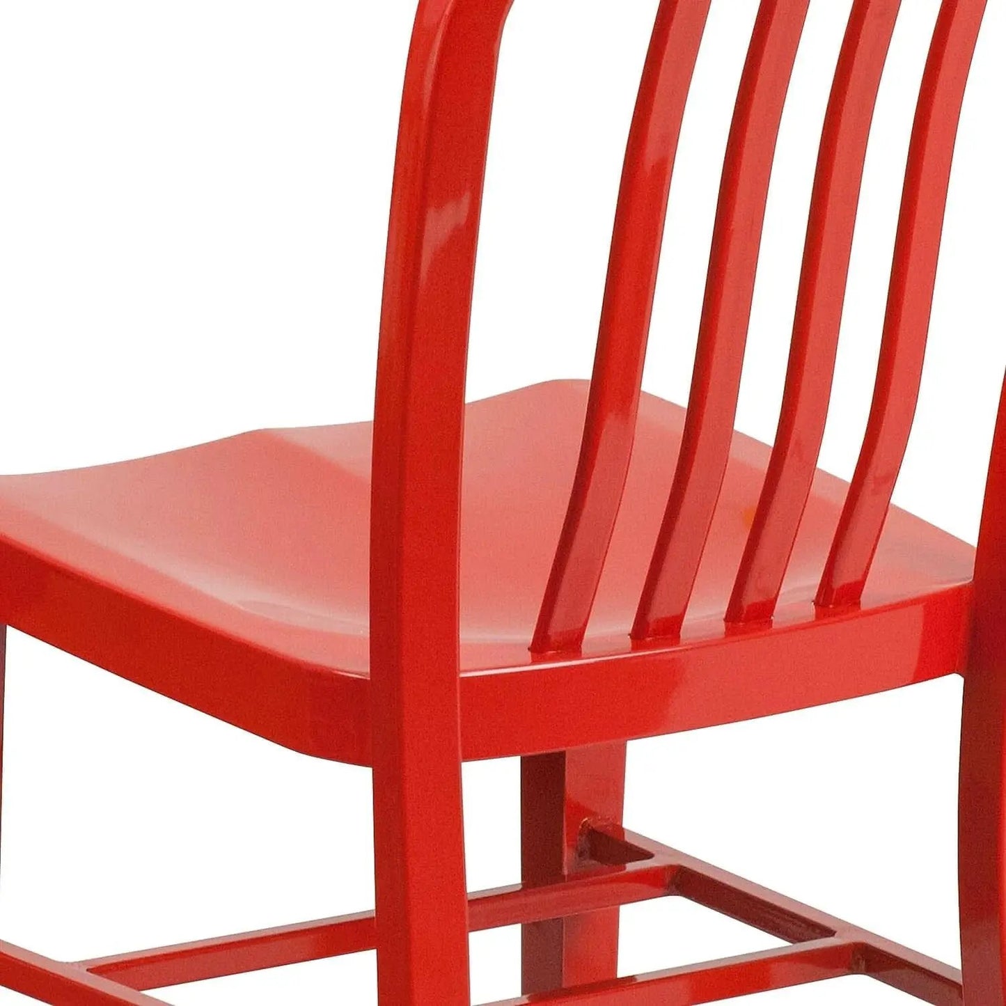 Commercial Grade Red Metal Indoor Outdoor Chair For Dining from PriceLows™
