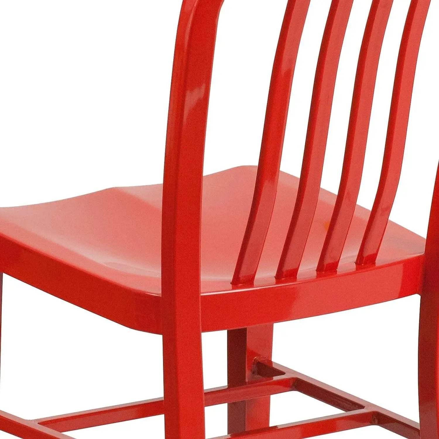 Commercial Grade Red Metal Indoor Outdoor Chair For Dining from PriceLows™