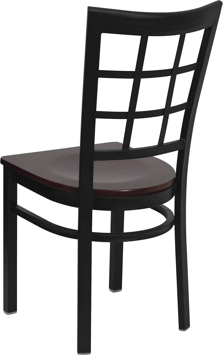 Hercules Series Black Window Back Metal Restaurant Chair from PriceLows™