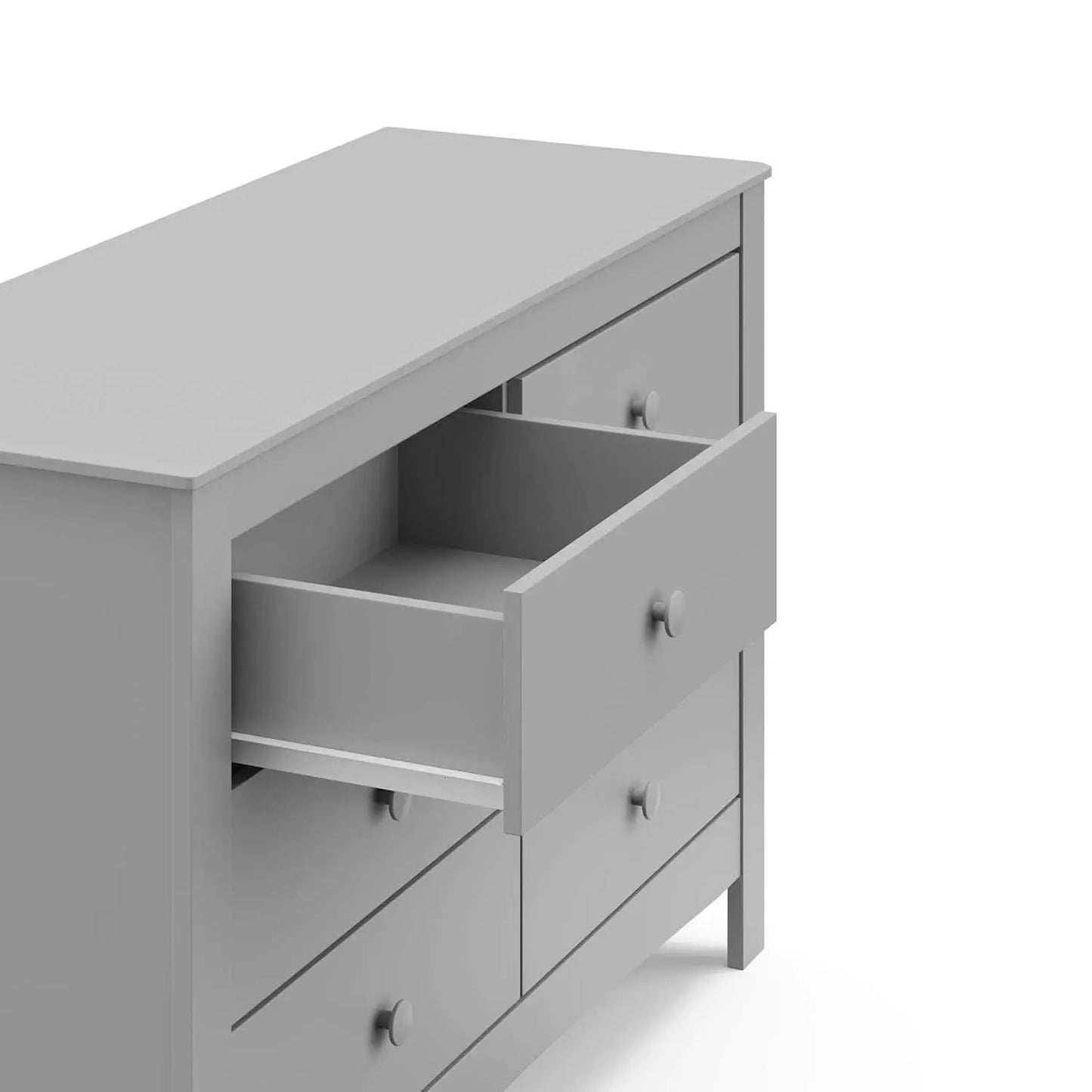 Pebble Gray 6 Drawer Double Dresser For Nursery And Kids from PriceLows™