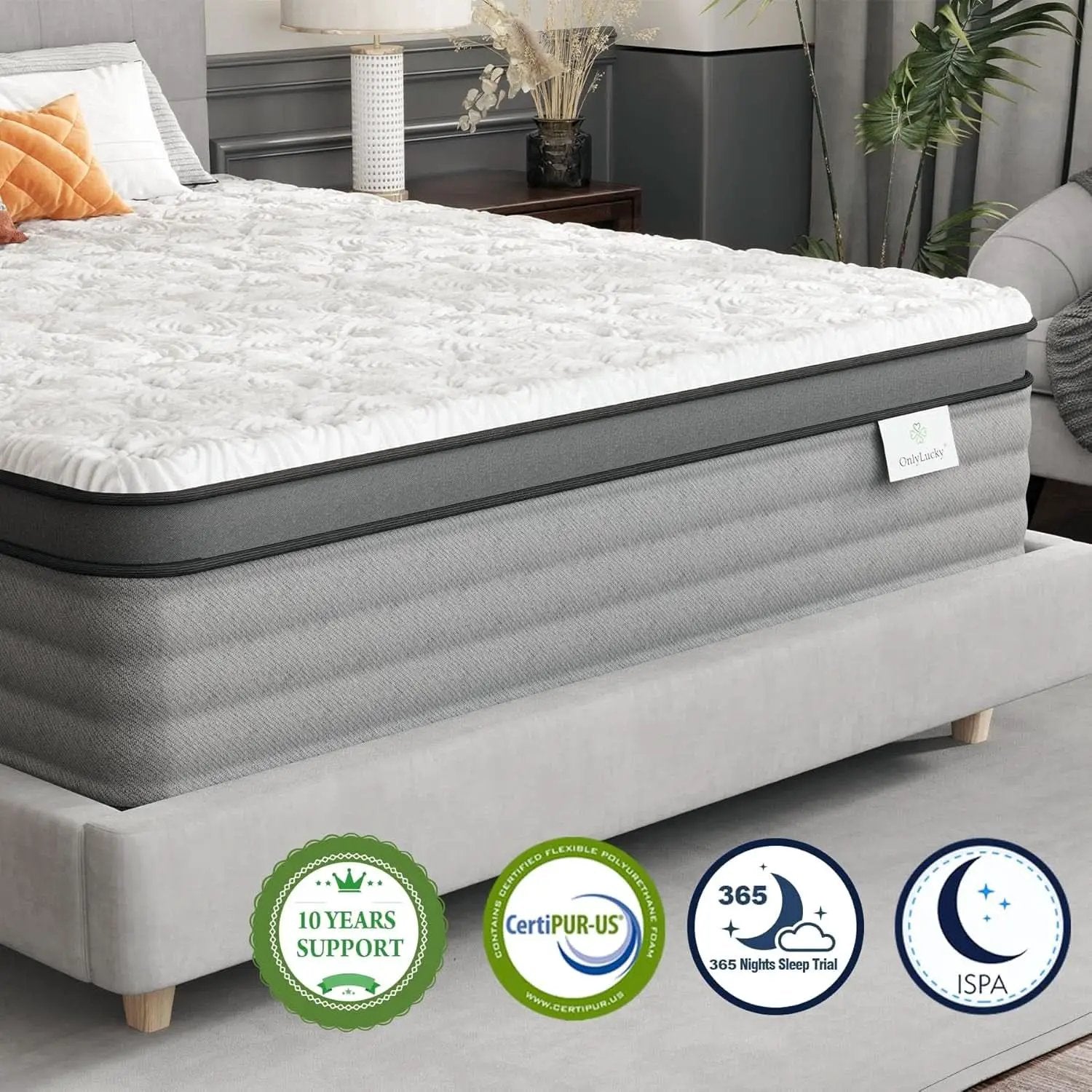King Size Contemporary Memory Foam Hybrid Mattress from PriceLows™