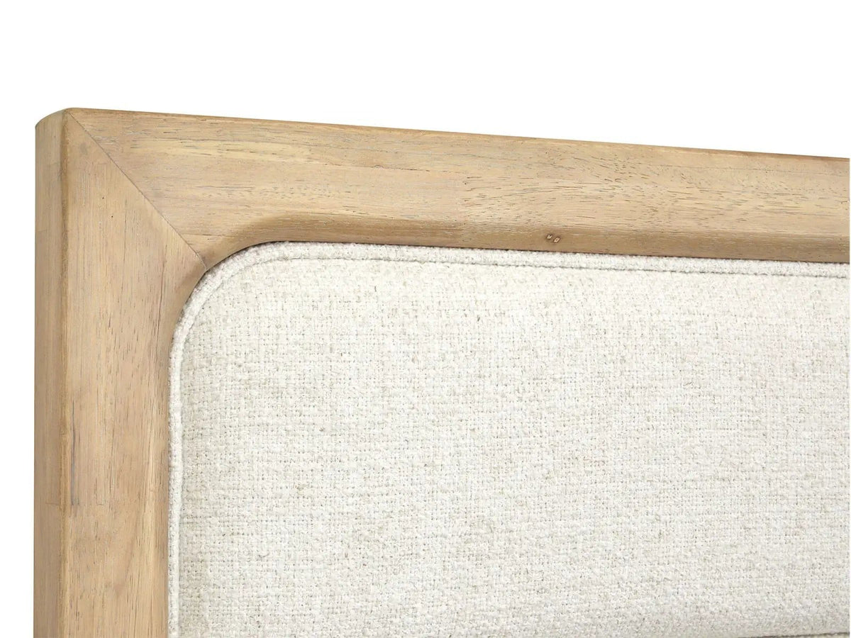 Somerset Complete Panel Bed With Upholstered Headboard | 3 Pieces | Oak Veneer | Bedroom
