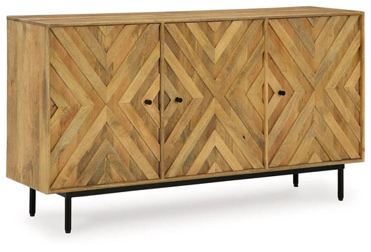 Cadewick Accent Cabinet | 58 x 16 x 32.25 in | Metal | Natural