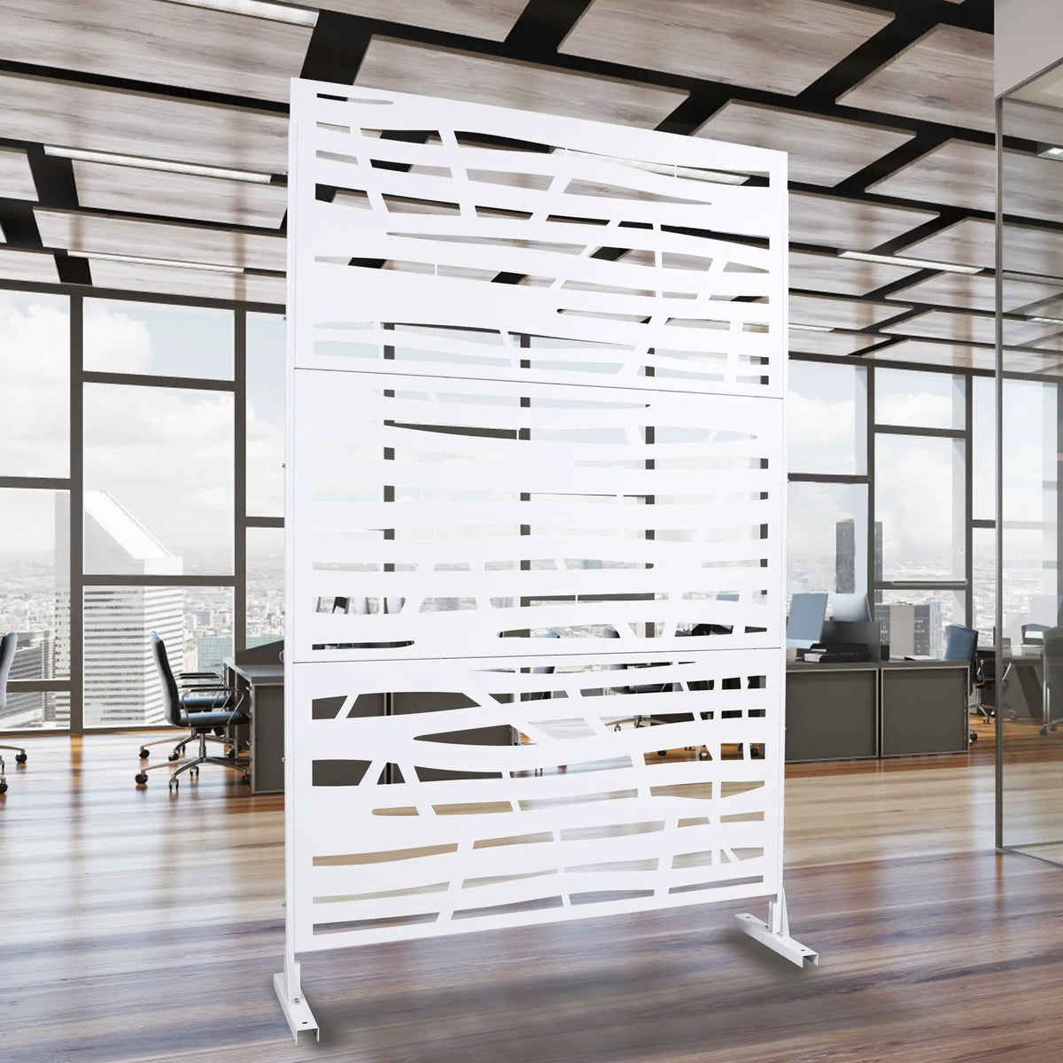 Metal Privacy Screen | Heavy Duty Room Divider | Indoor Outdoor Use