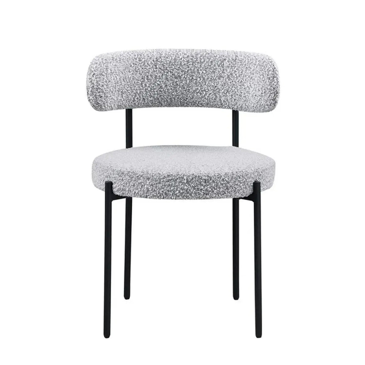 Upholstered Kitchen Chairs | Fabric Upholstery | Metal Legs | Set Of 2