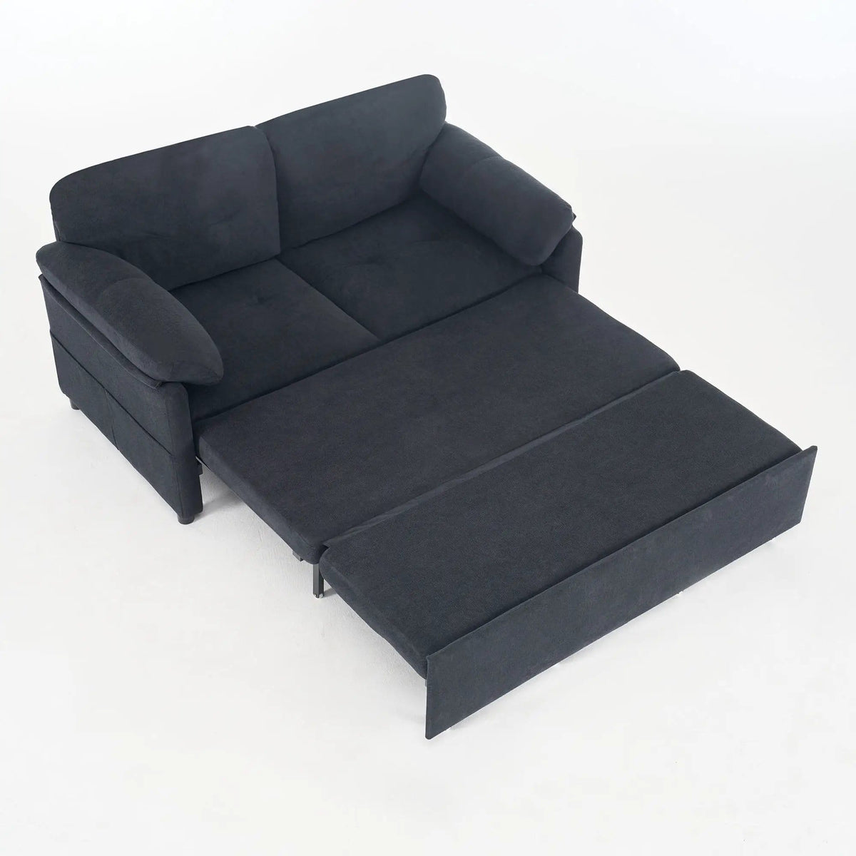 Convertible Pull Out Sofa Bed Queen Size, 3 In 1 With Side Storage | Sleeper Sofa | Fabric & Steel | Bedroom
