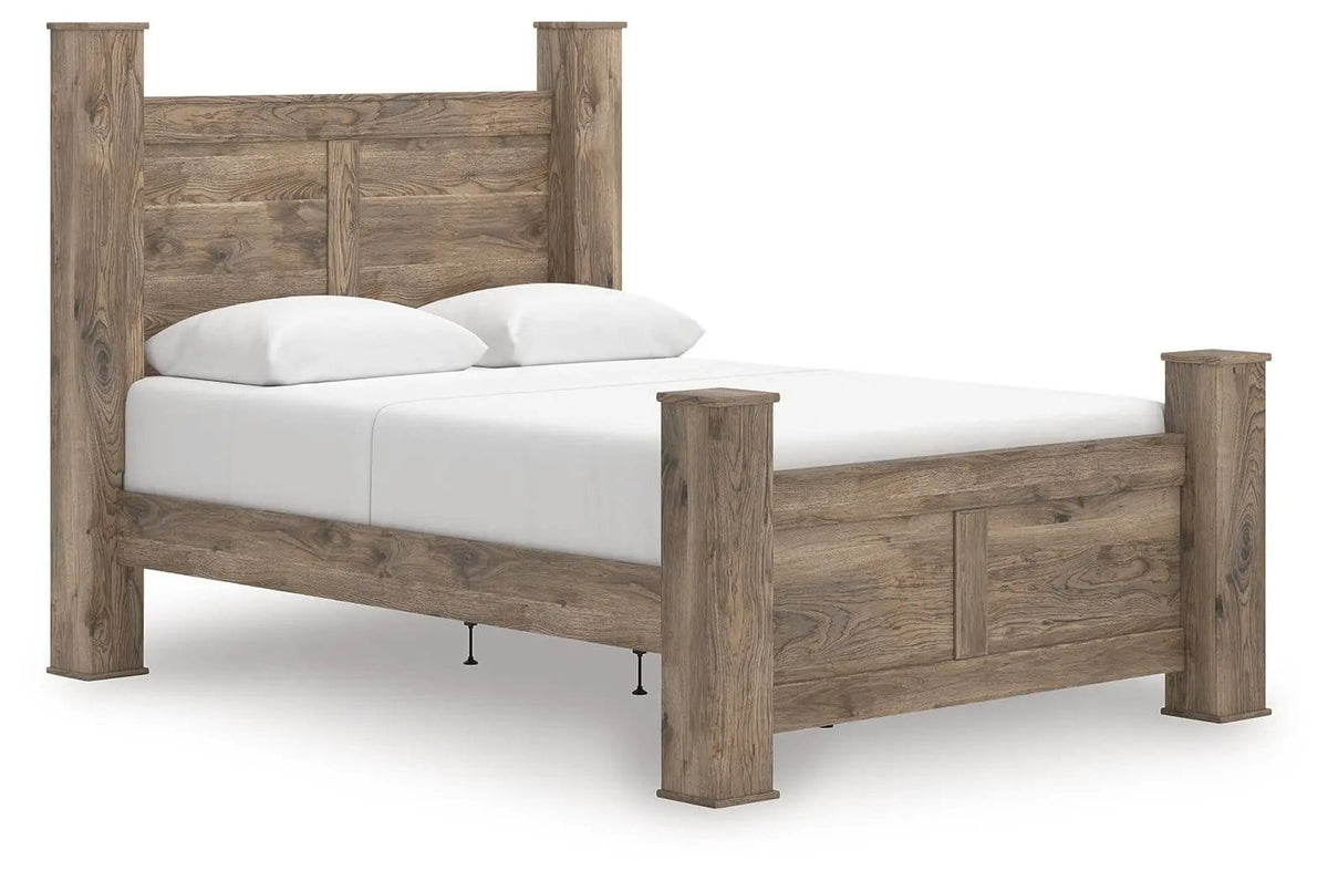 Rusticott Poster Bed | 2 Pieces | Bedroom Furniture | Bedroom