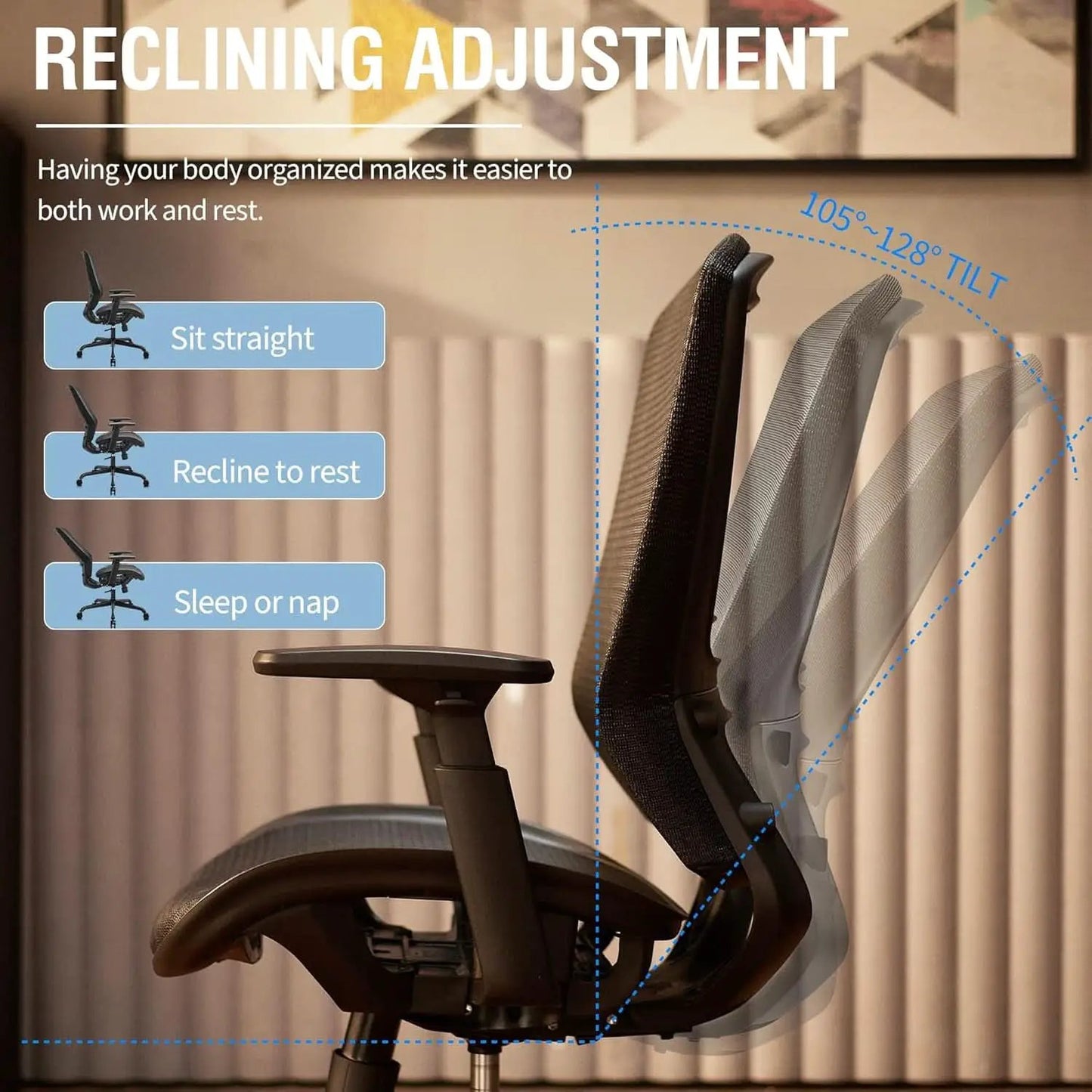 Ergonomic Mesh Office Chair With Adjustable Lumbar Support from PriceLows™