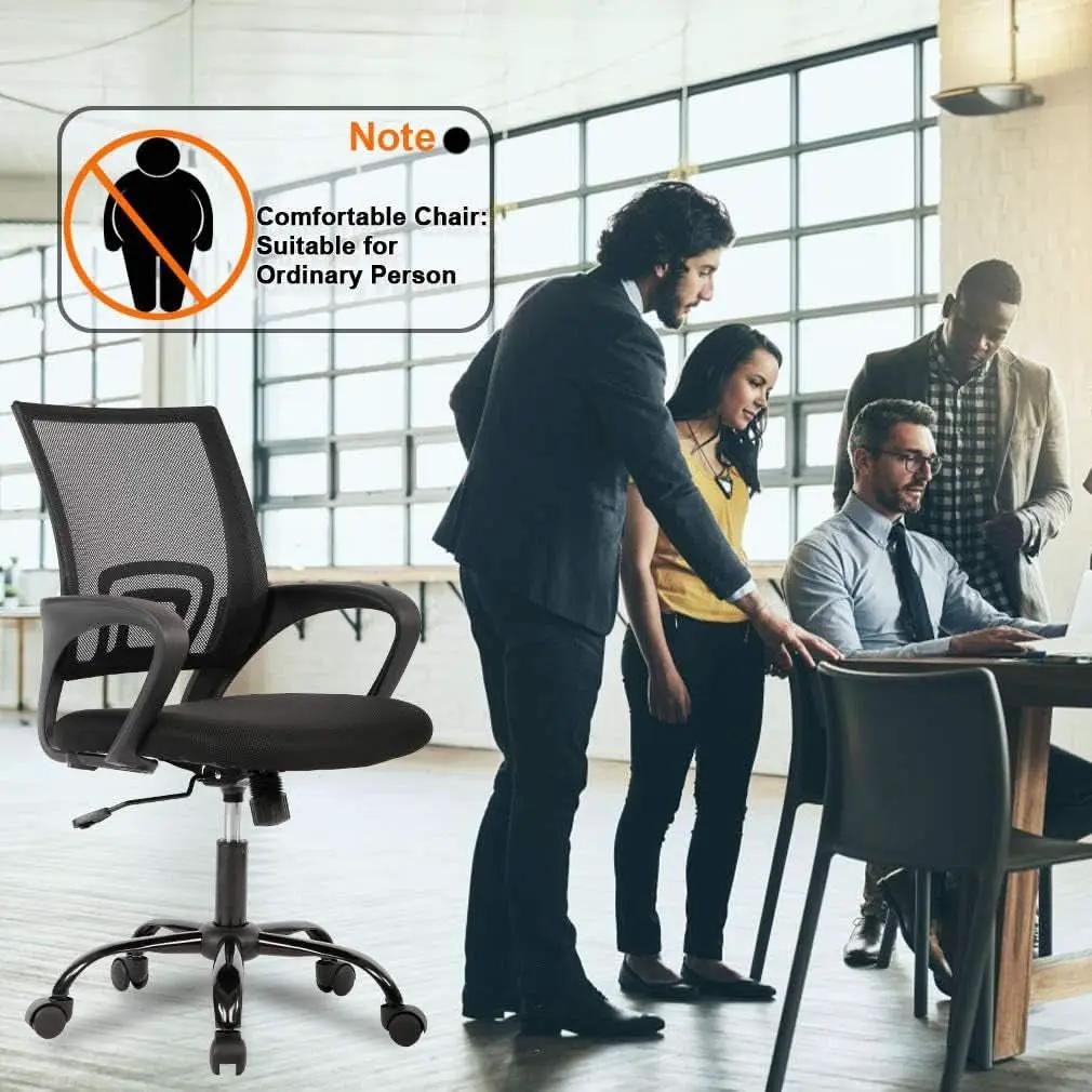 Ergonomic Office Chair Black With Lumbar Support Adjustable from PriceLows™