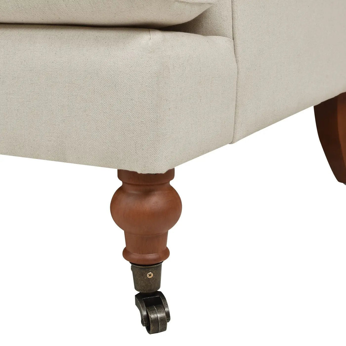 Alana Lawson Accent Arm Chair | Casters | Kiln-Dried Solid Wood Frame | Artisan Crafted