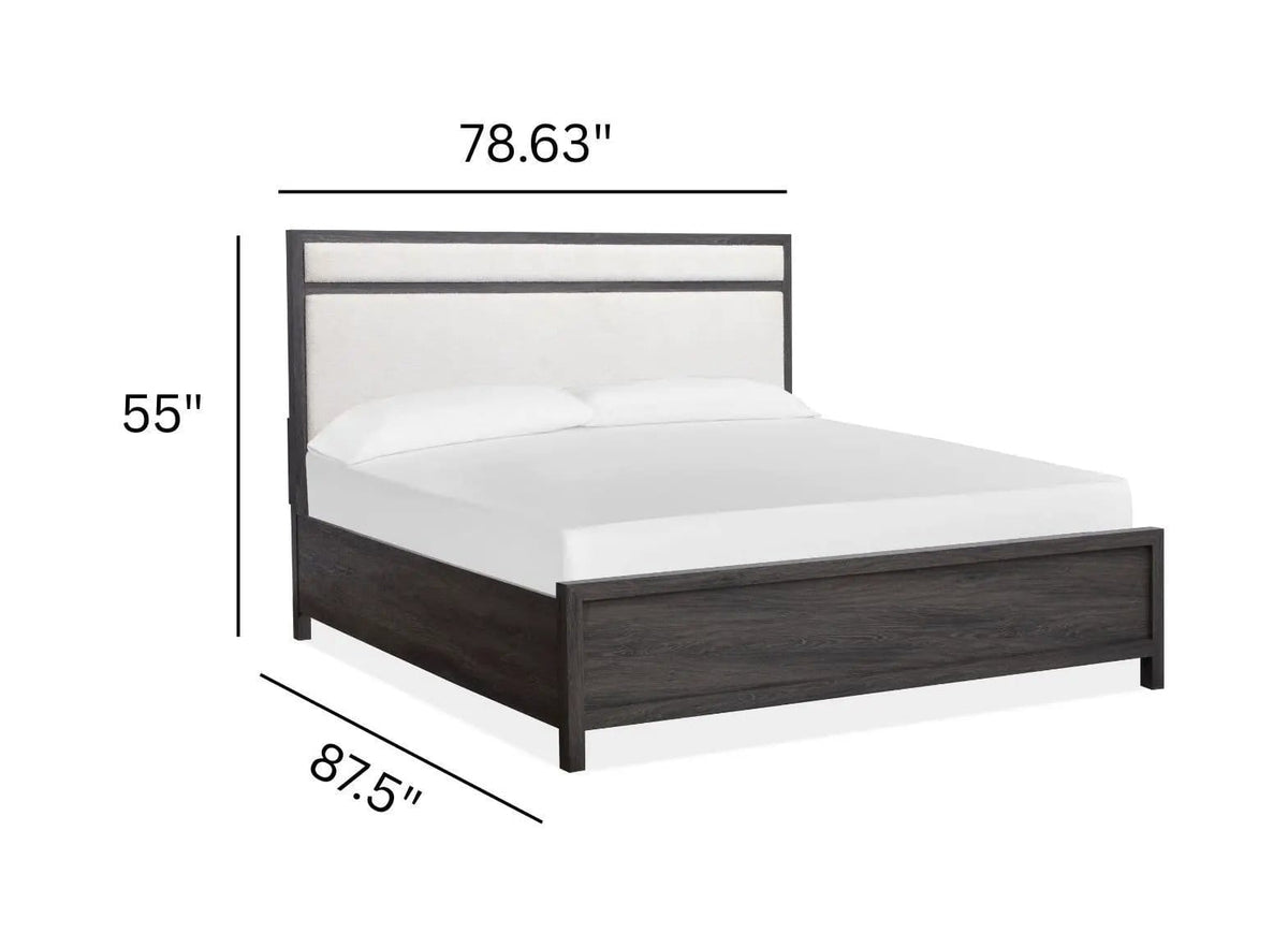 Merrifield Upholstered Panel Bed | 4 Pieces | Oak Veneer | Bedroom