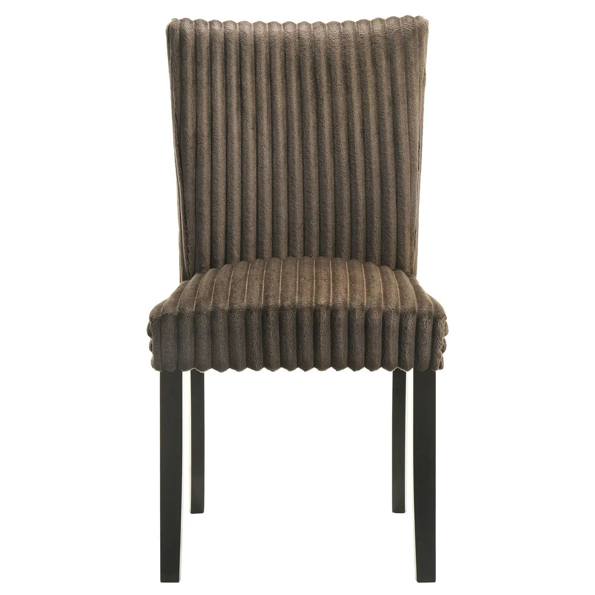 Dermott Upholstered Parson Dining Side Chair Chocolate (Set of 2) | 19.5 x 23.75 x 36.75 in | Rubberwood & Fabric | Dining Room