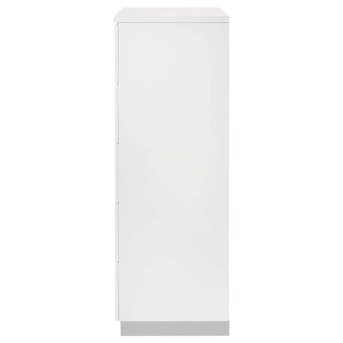 Felicity 5-drawer Bedroom Chest White High Gloss | 35 x 17.75 x 51 in | Metal | Bedroom