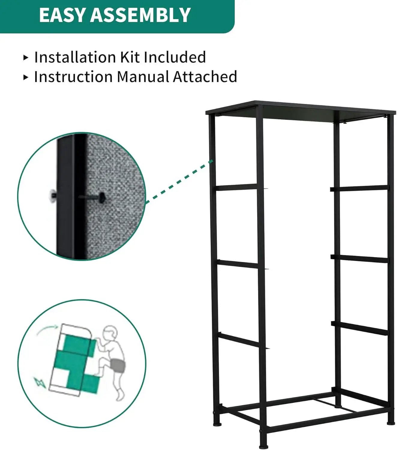 4 Drawer Fabric Storage Tower With Wooden Top For Home from PriceLows™