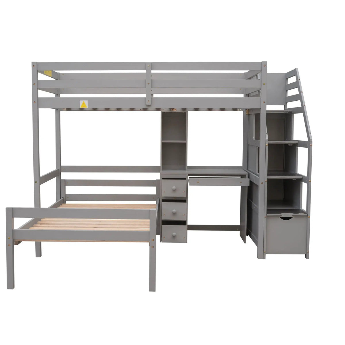 Loft Bed | Separable Design | Storage Staircase | Pine Frame