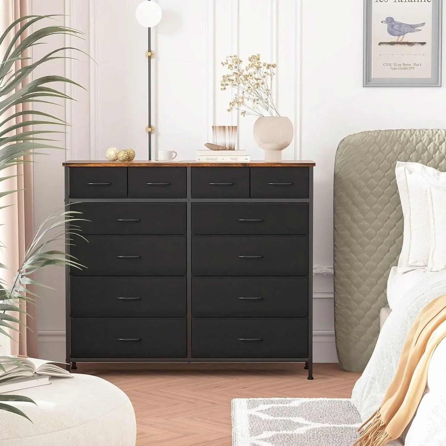 12 Drawer Dresser With Fabric Drawers For Bedroom And Closet Storage from PriceLows™