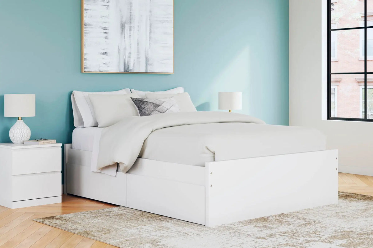 Platform Bed | Four Storage Drawers | Clean Minimal Design