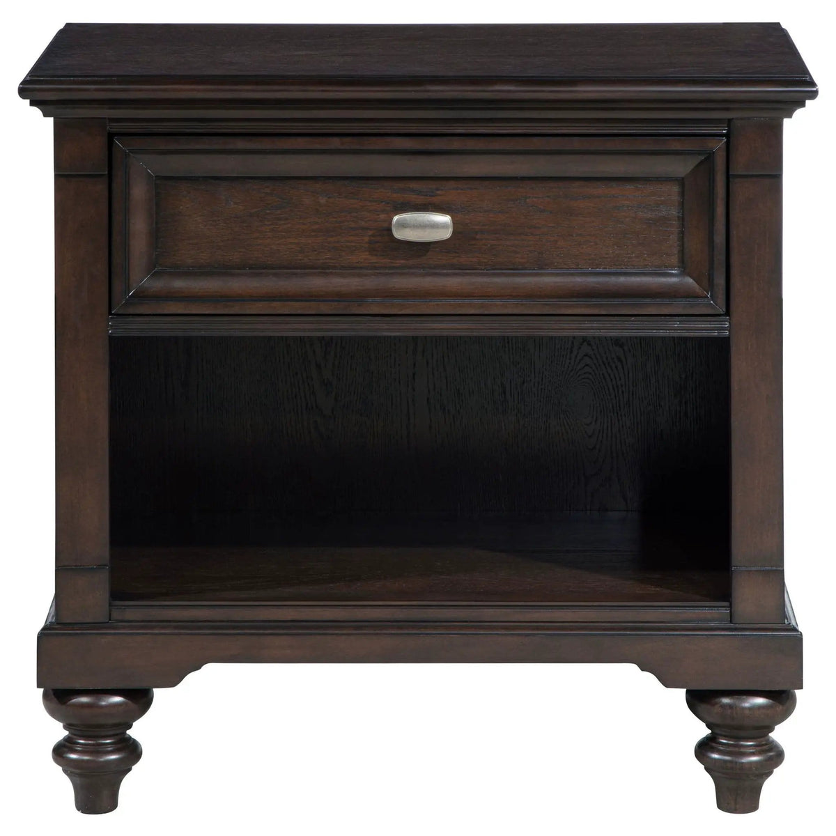 Andover 1-drawer Nightstand Bedside Table Dark | 28 x 17.25 x 26.75 in | Wood | Oak