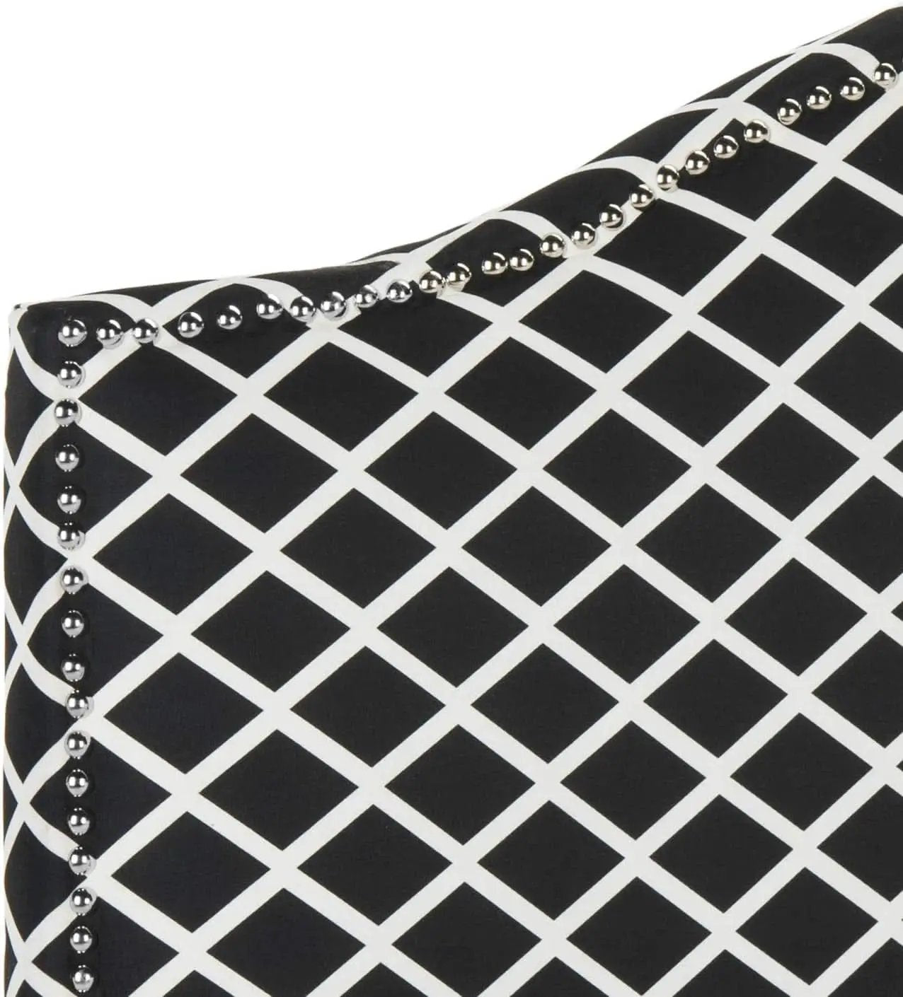 Stylish Black and White Lattice Headboard for Bedrooms from PriceLows™