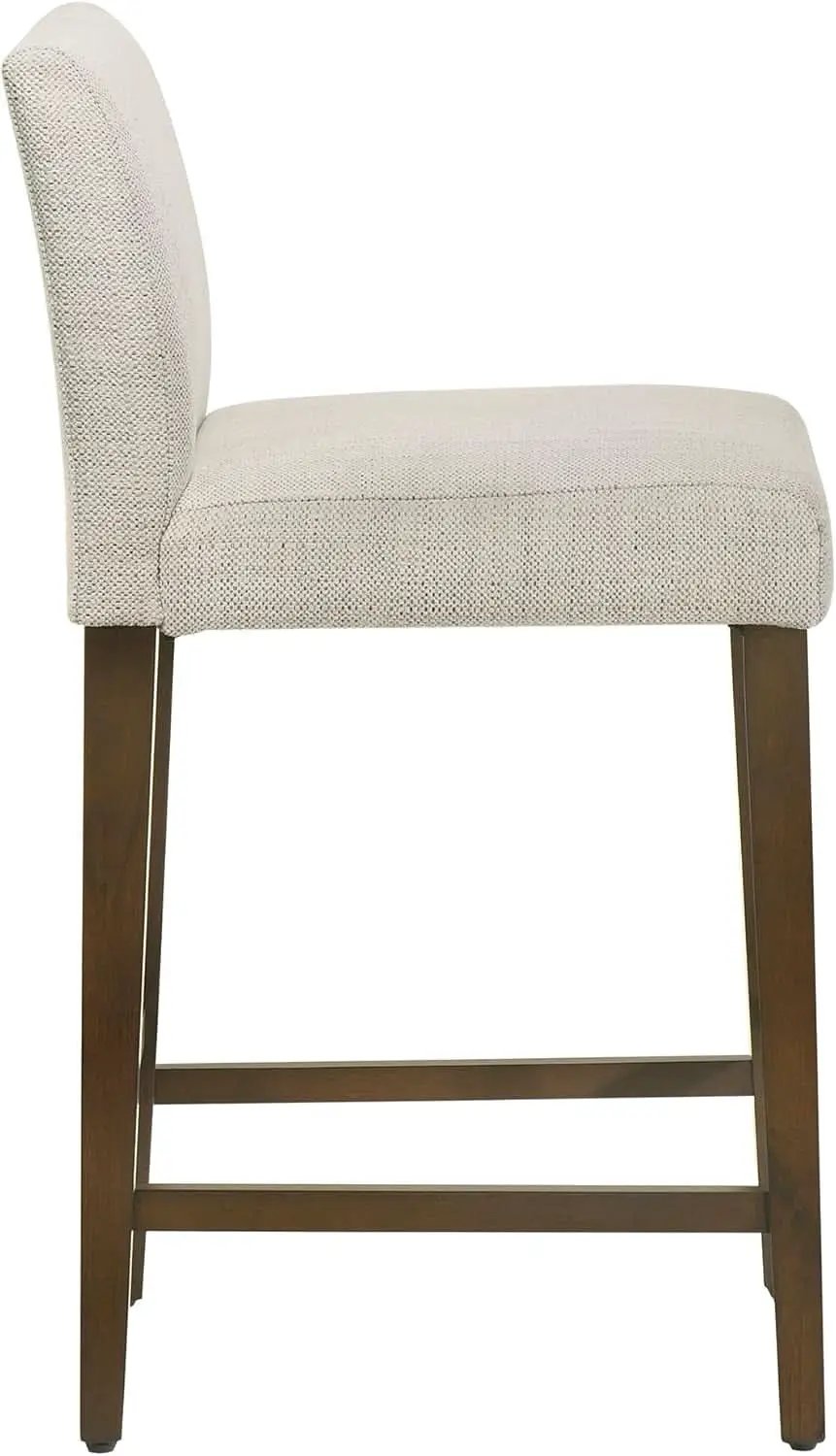 Ivory Upholstered Counter Height Bar Stools Set of Three from PriceLows™