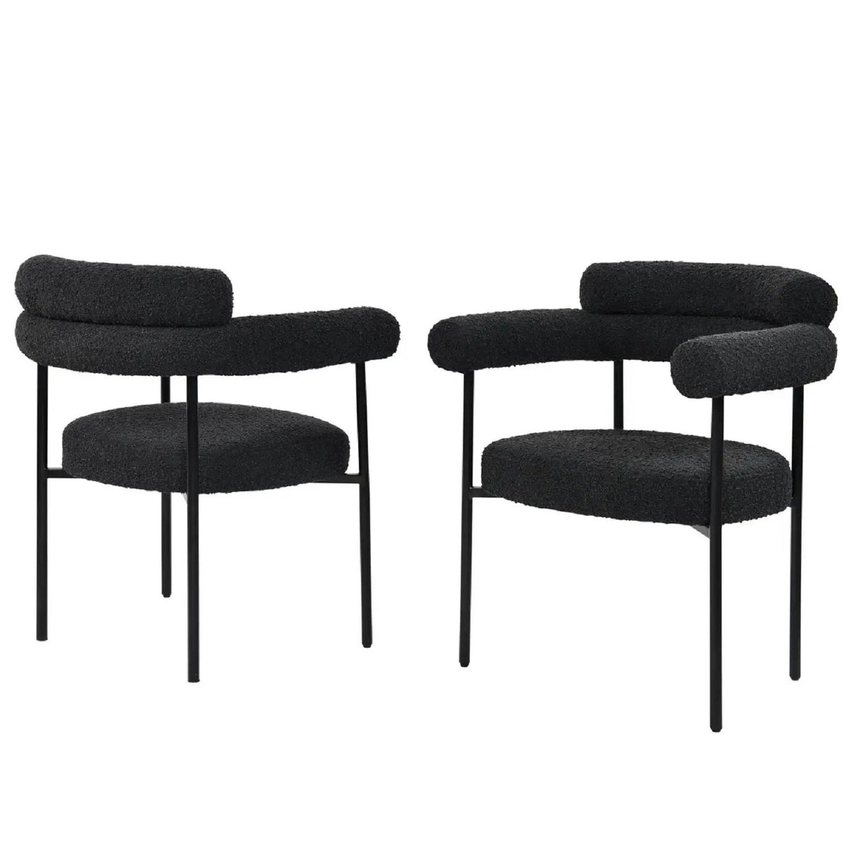Dining Chairs | Armrests | Fabric Upholstery | Set Of 2