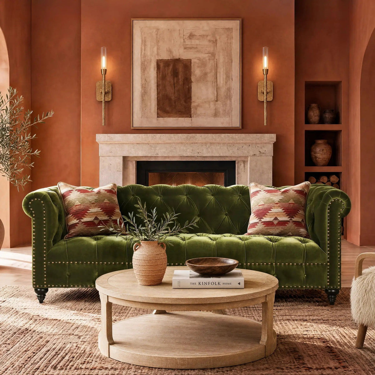 Alto Tufted Chesterfield Sofa | 2 Pieces | Fabric & Iron | Living Room