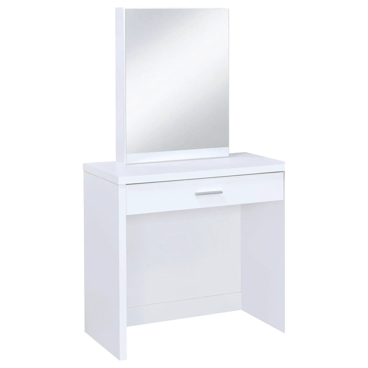 Harvey Vanity Set with Lift-Top Stool | 31.5 x 15.75 x 58.5 in | Bathroom Furniture | White