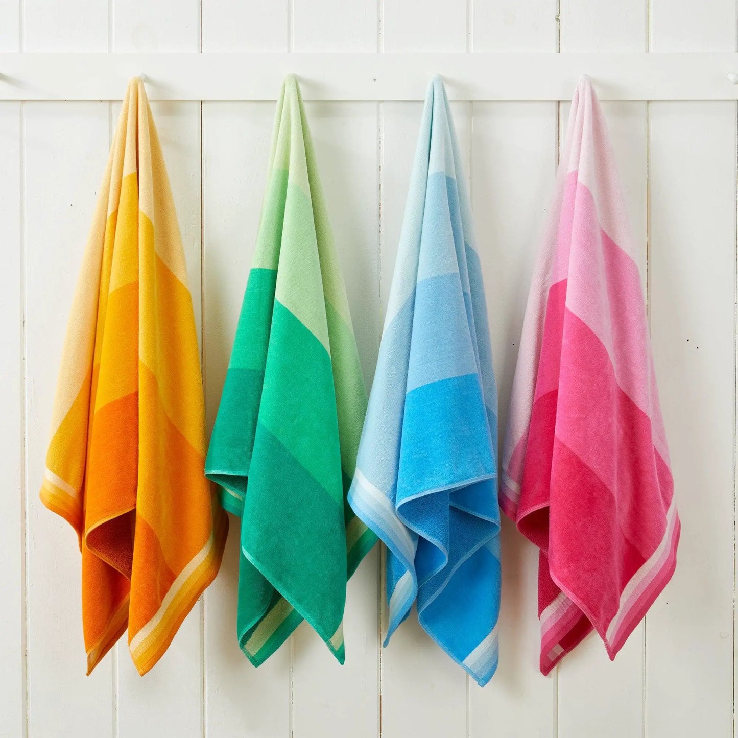 Cotton Velour Cabana Stripe Beach Towel - Novia Collection from PriceLows™