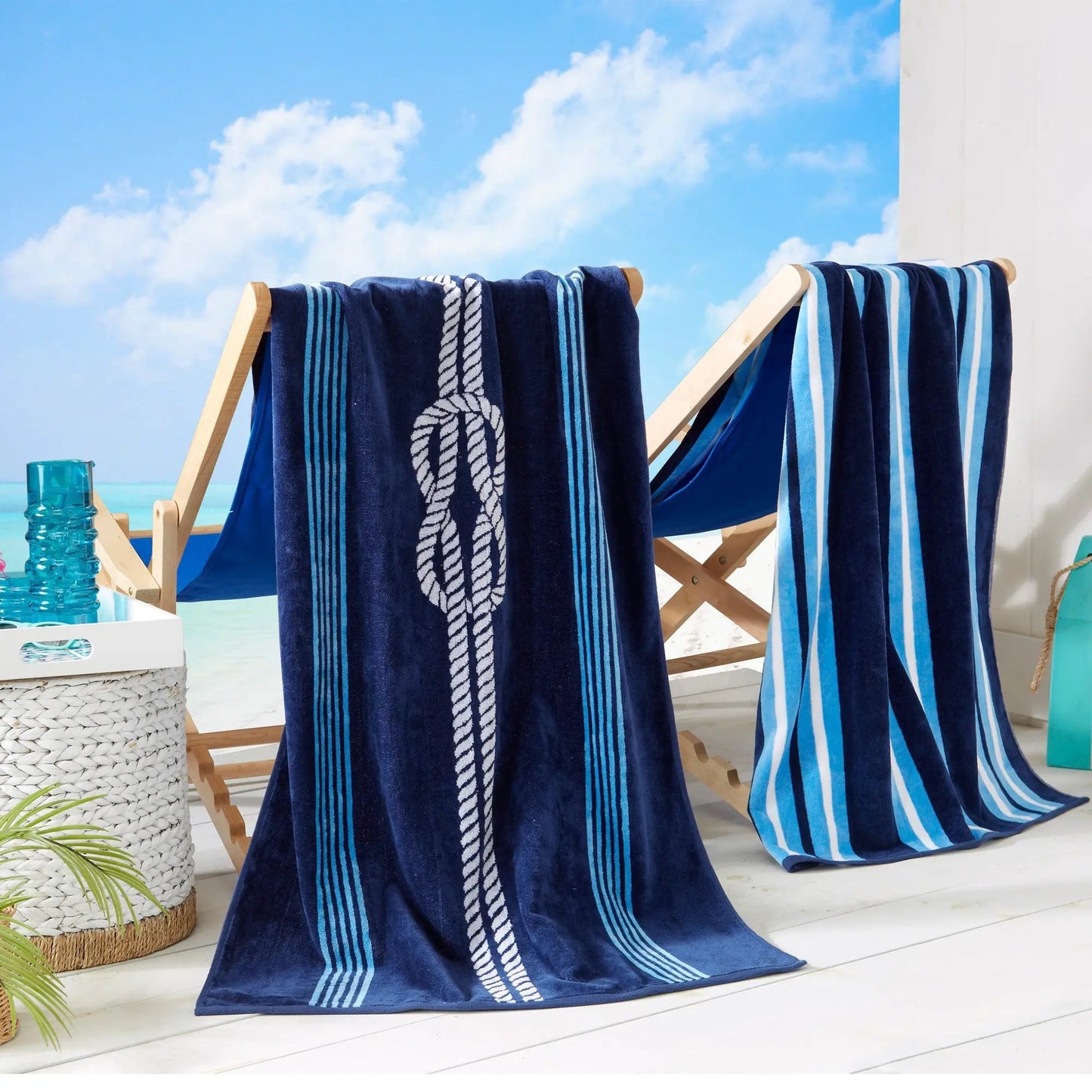Cotton Velour Beach Towel - Maui Collection from PriceLows™