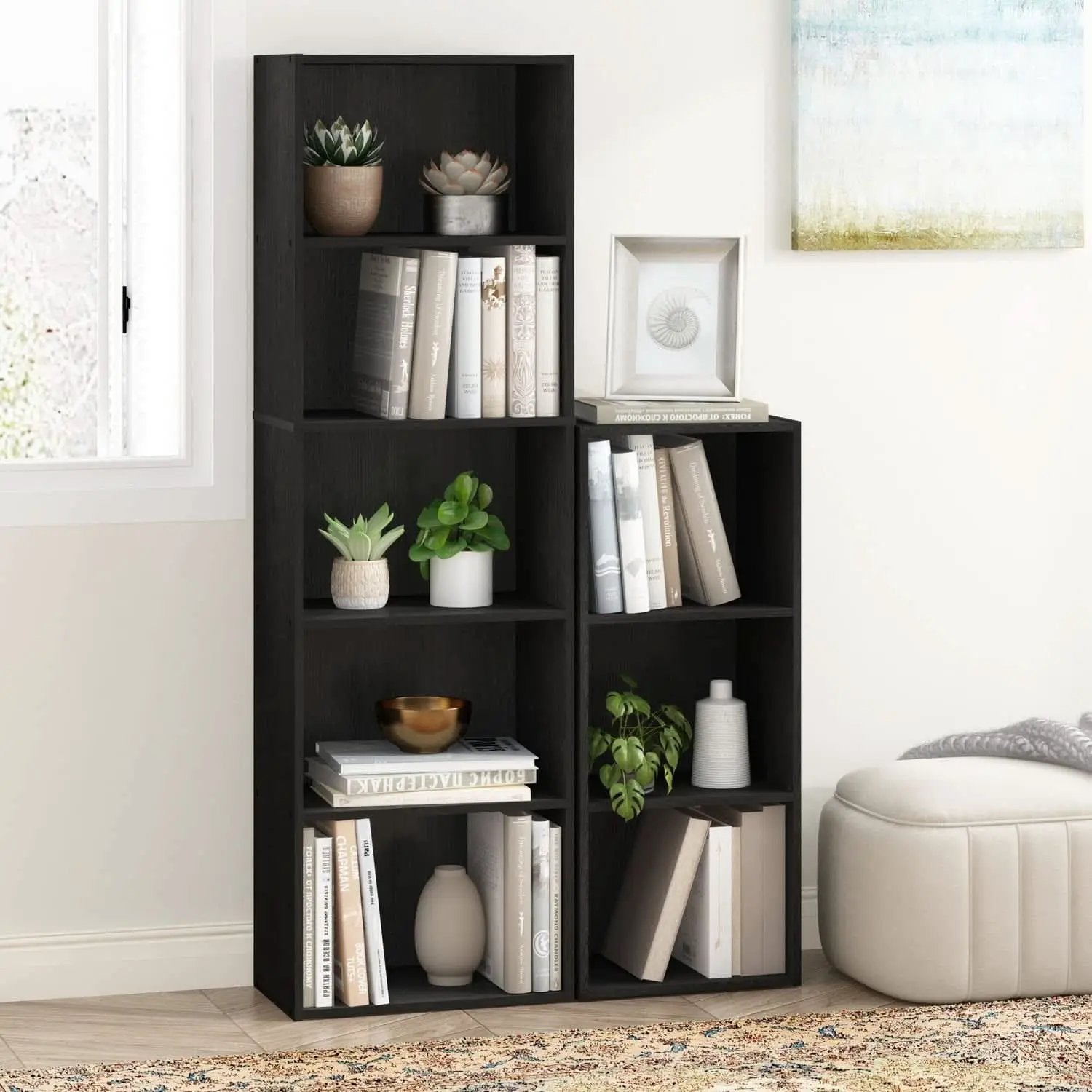 Blackwood 5-Tier Open Storage Shelves Bookcase For Living Room from PriceLows™