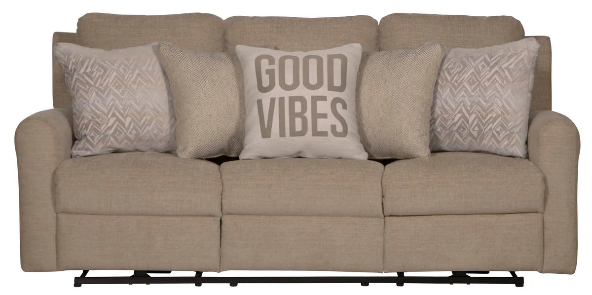 Calvin Reclining Sofa | 4 Pieces | Chenille & Fabric | Living Room
