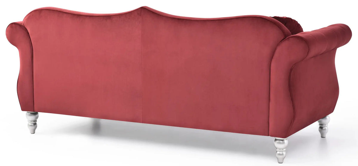 Hollywood Sofa | Updated Glam Design | Hand-Applied Nailhead Trim | Pocketed Coil Cushions