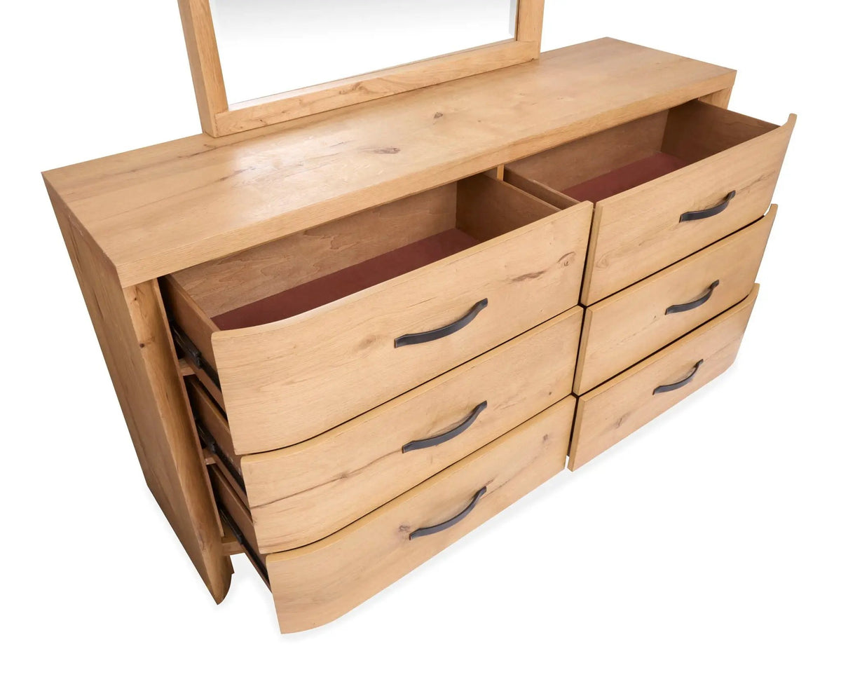 Laramie Double Drawer Dresser | 66 Inch Width | Bedroom Storage | 36 Inch Height
