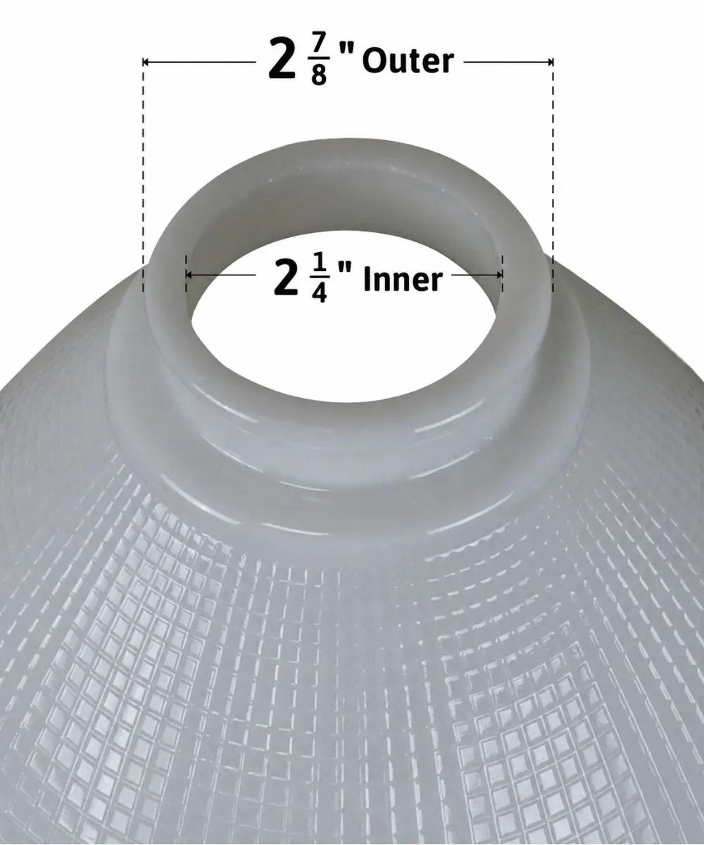 IES Reflector Lamp Shade | 10 Inch Diameter | Opal Glass | Universal Fit