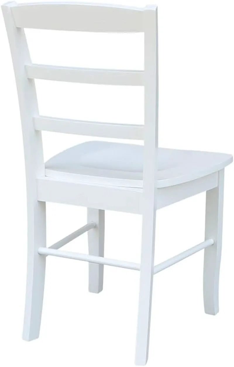 Madrid Ladderback Dining Chairs Set Of Two White Finish from PriceLows™