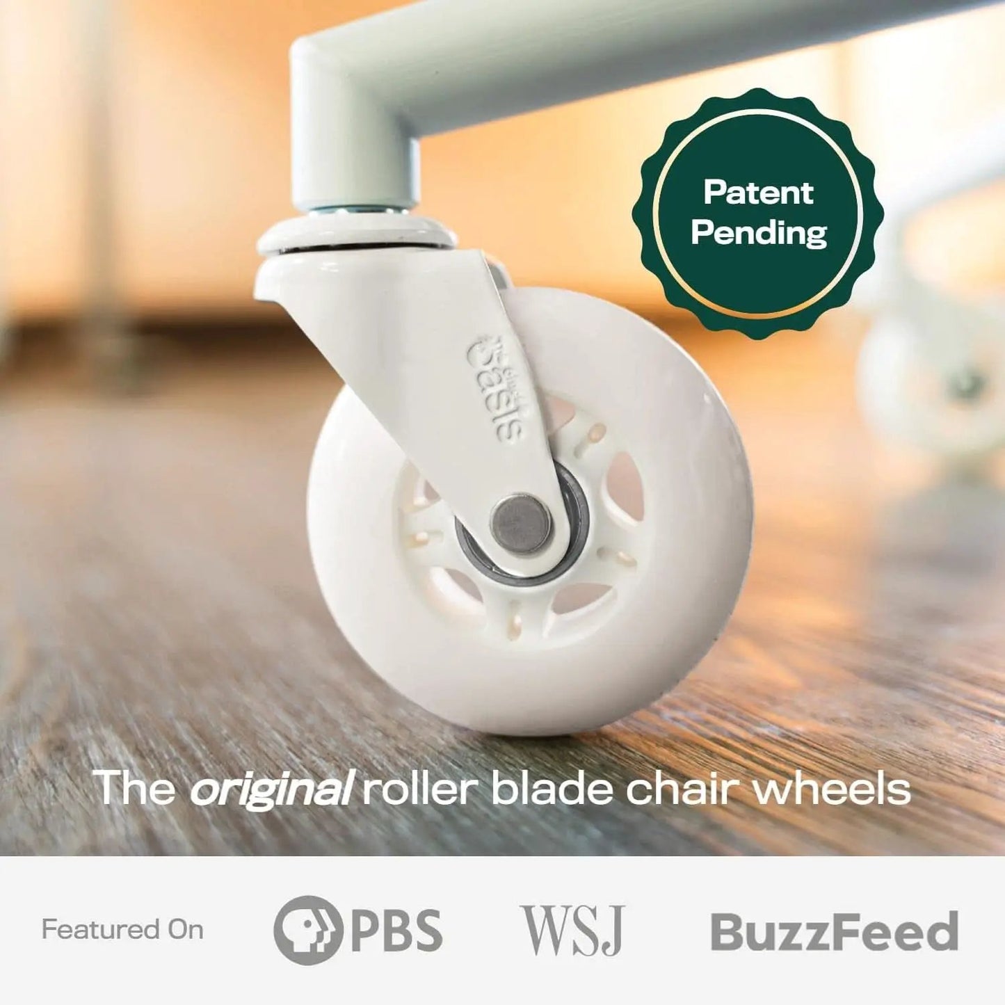 Original Roller Blade Office Chair Wheels White Set Of 5 from PriceLows™