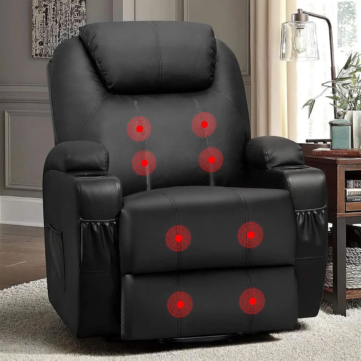 Power Lift Recliner Chair Leather With Massage For Elderly from PriceLows™