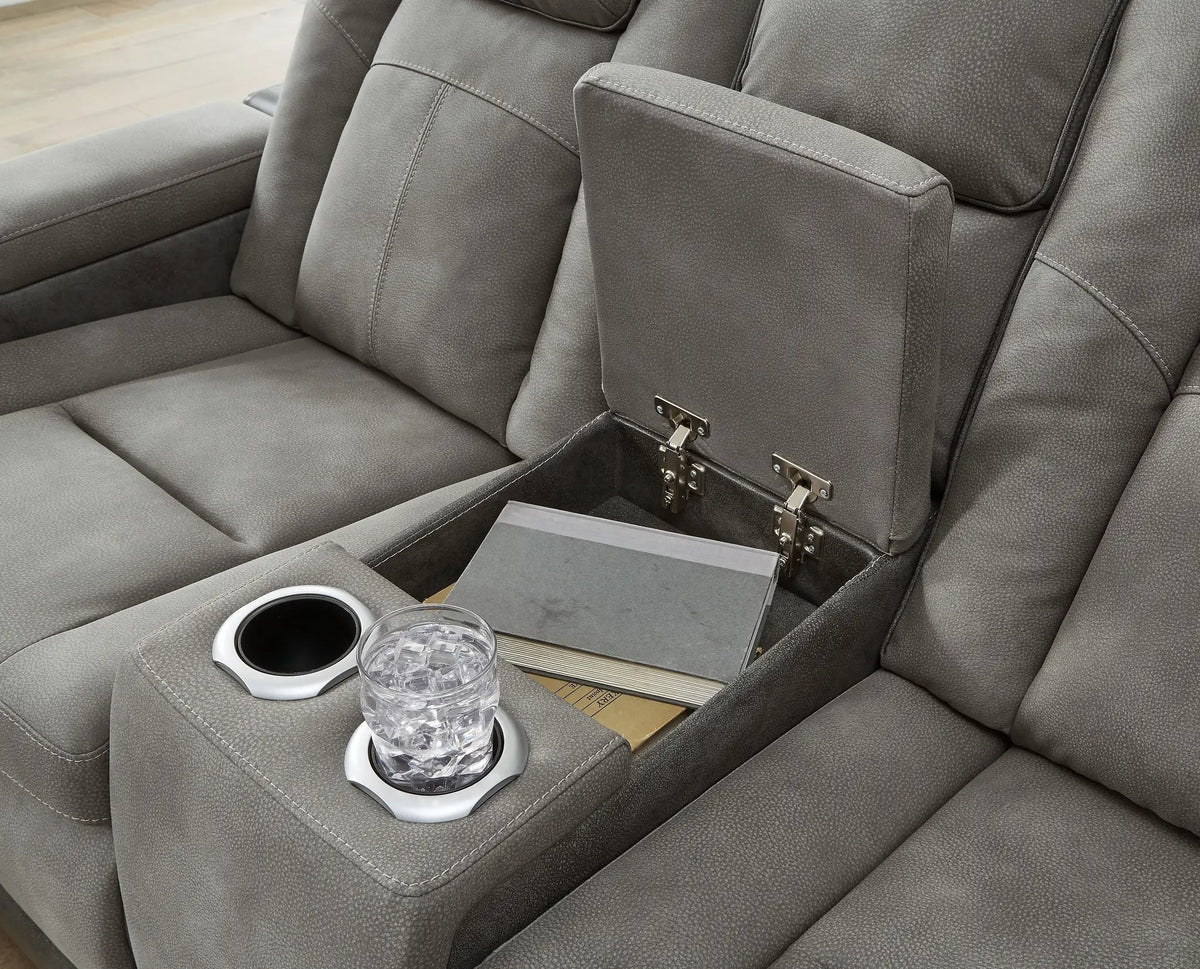 Next-Gen Durapella Power Reclining Loveseat | Two-Tone Upholstery | Water-Repellent | 75 Inch Length