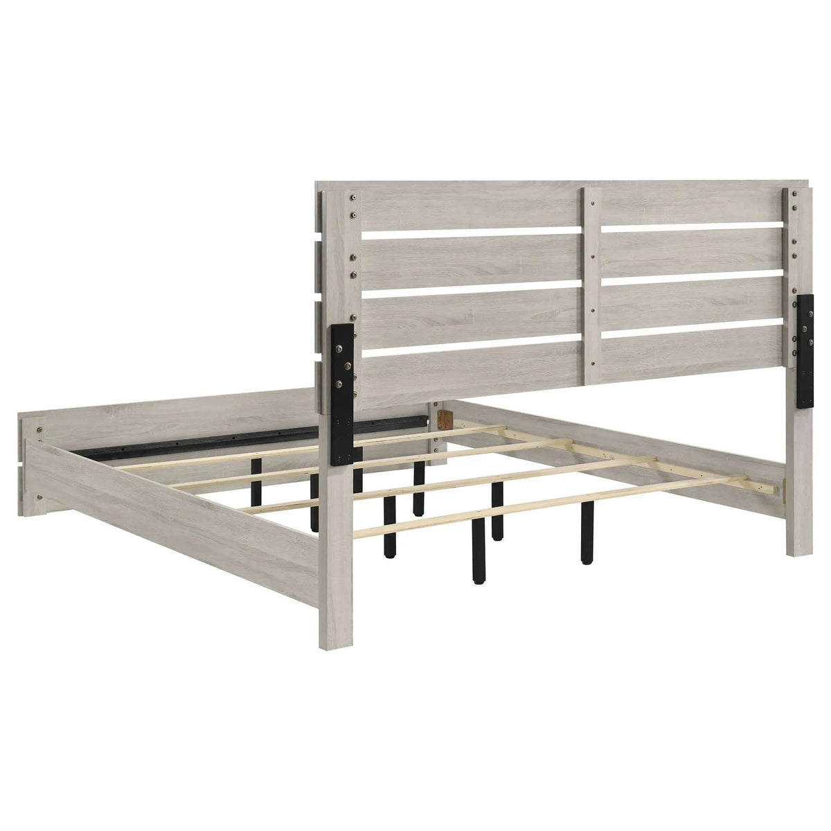Brantford Wood Eastern King Panel Bed Coastal | 78.75 x 85.75 x 52.25 in | Engineered Wood & Veneer | White