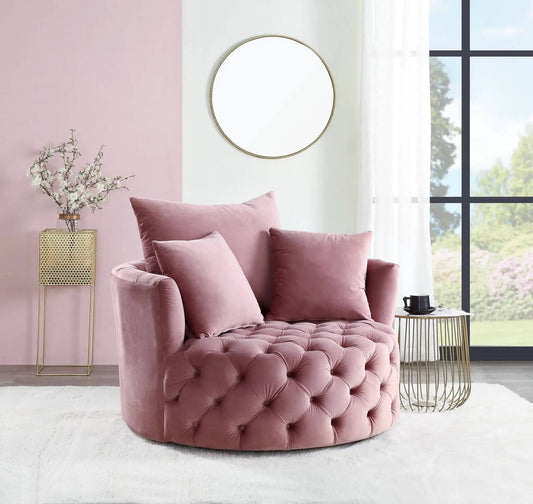 Zunyas Accent Chair With Swivel | 2 Pieces | Living Room Furniture | Living Room