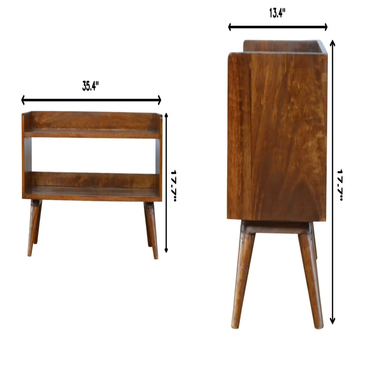 Nordic Storage Bench | 35.43 x 13.39 x 17.72 in | Mango Wood | Home