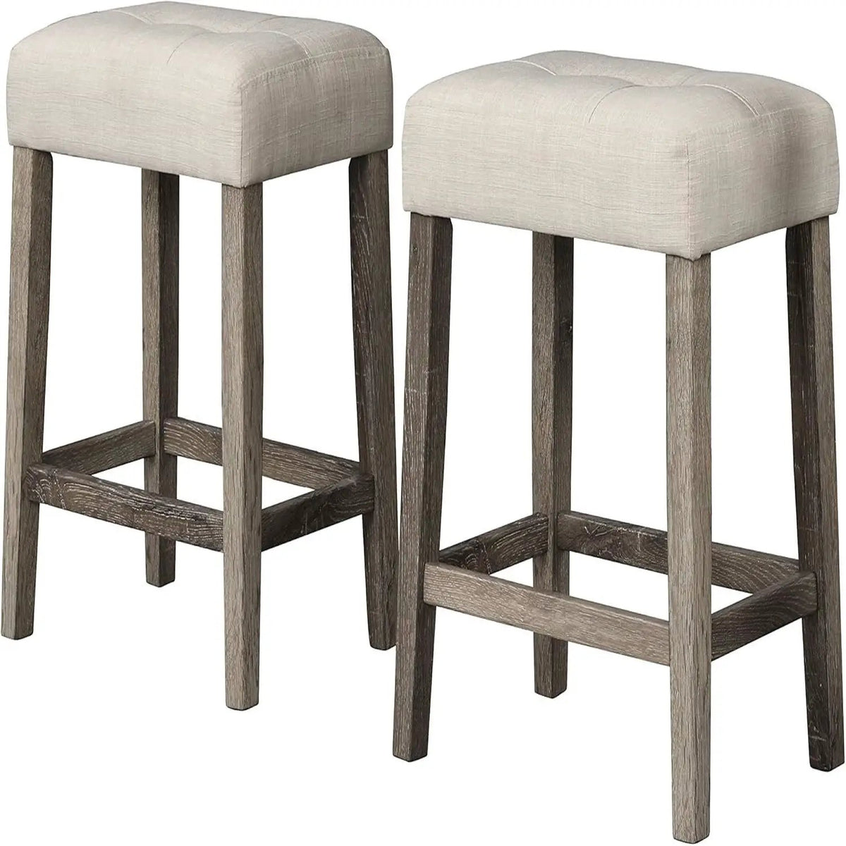Backless Counter Stool | Transitional | Upholstered | Set Of 2