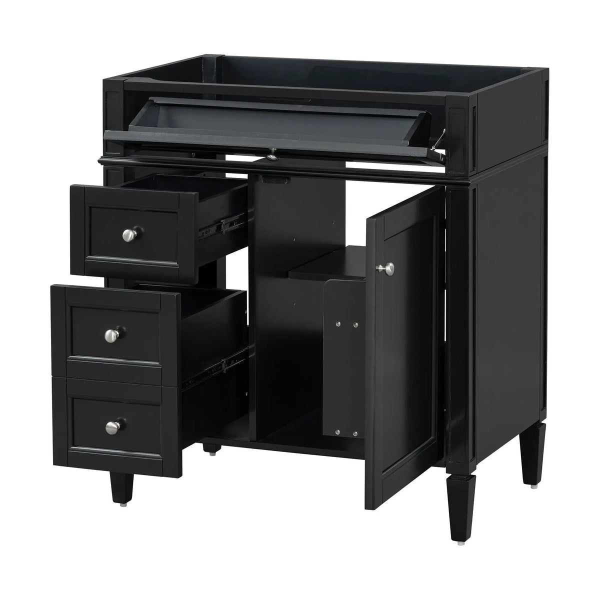 Bathroom Vanity | 3 Drawers | Blue Finish | Tip Out